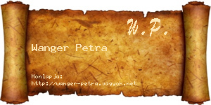 Wanger Petra névjegykártya