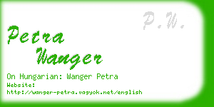 petra wanger business card